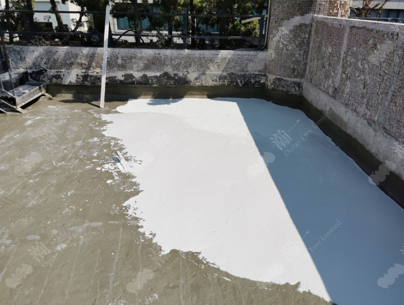 施作CG100TIC水泥系隔熱保溫材料