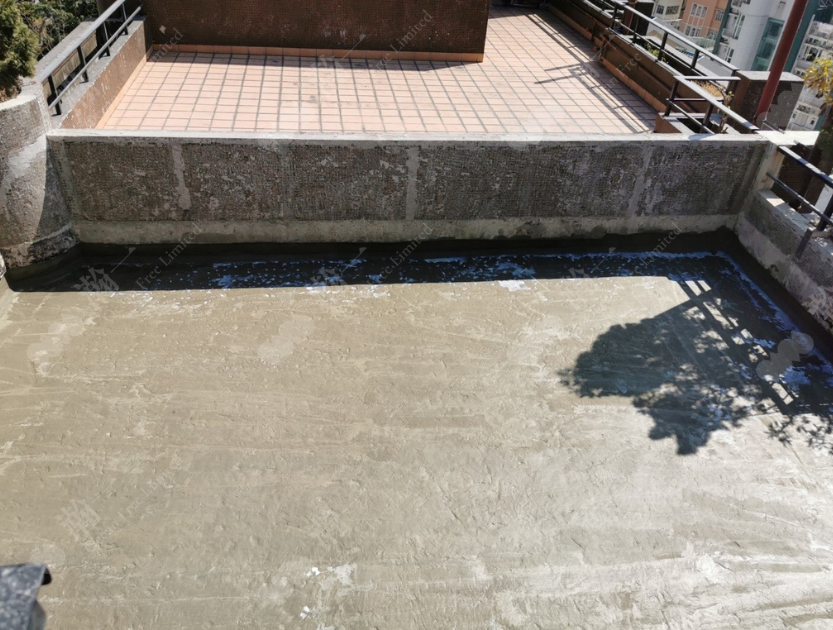 施作彈性水泥層
