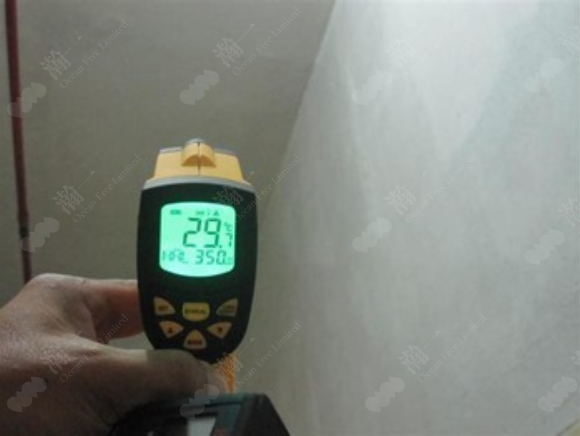 施工後天花表面測溫