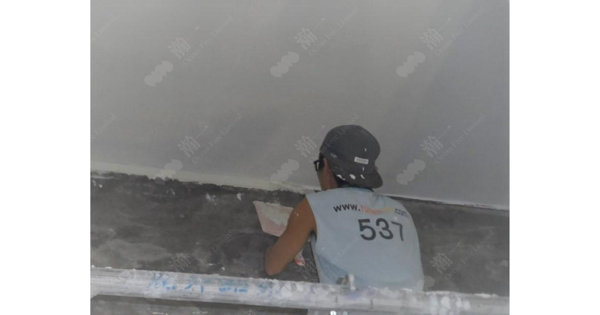 天花牆身保溫工程_施工中_施作三角線