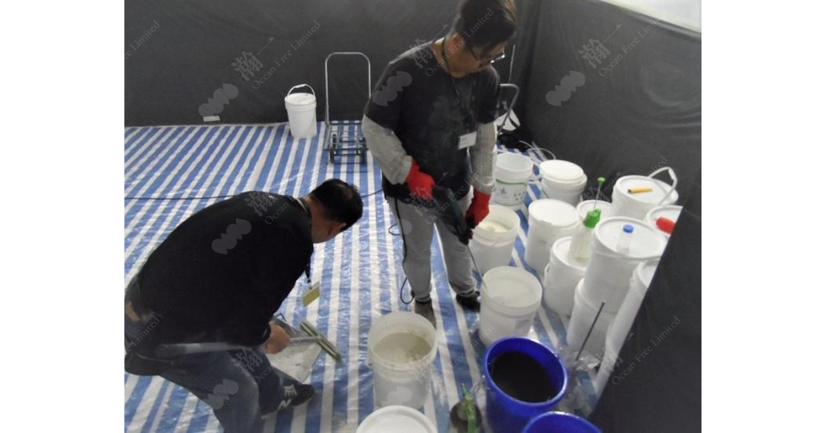 天花牆身保溫工程_施工中_準備保溫材料